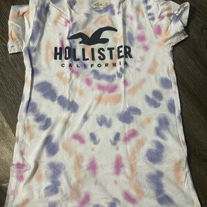 Hollister Blue and Gray T-Shirt